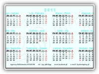 Kalendarzyk wizytówka